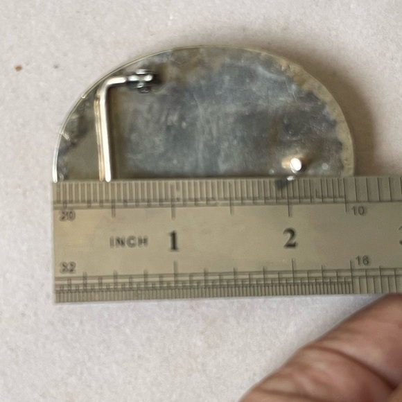 VTG Southwest Mosaic Inlay Gemstone Belt Buckle Silver Plated - Picture 6 of 11